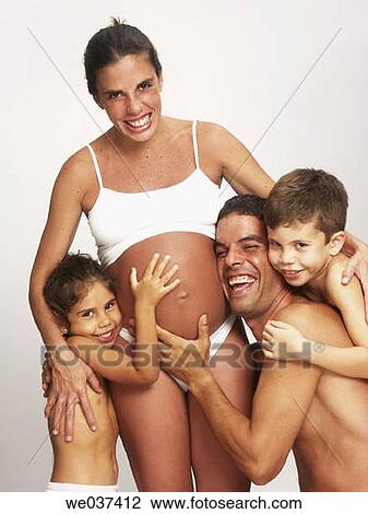 Stock Image - belly, bonding, bond, affection. Fotosearch