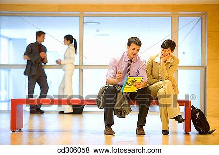 Stock Photo - bench, businessman, business, appointment. Fotosearch