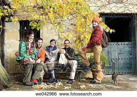 bench, contemporary, autumn View Large Photo Image Stock Photograph - bench, contemporary, autumn. Fotosearch