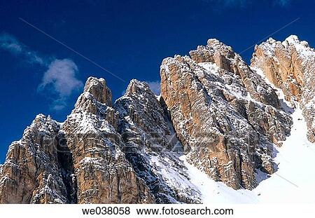 Berge, winter, Blauer Himmel. Cortina d? Ampezzo. Dolomites. South Tirol. Italy. View Large Photo Image Stock Photo - Berge, winter, Blauer Himmel. Cortina d? Ampezzo. Dolomites. South Tirol. Italy.. Fotosearch