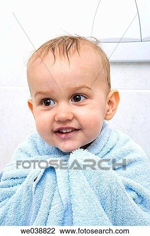 Stock Image - blond, boy, child, contemporary. Fotosearch