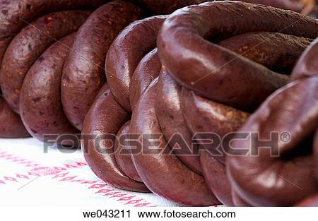 Blood sausages View Large Photo Image Stock Image - Blood sausages. Fotosearch