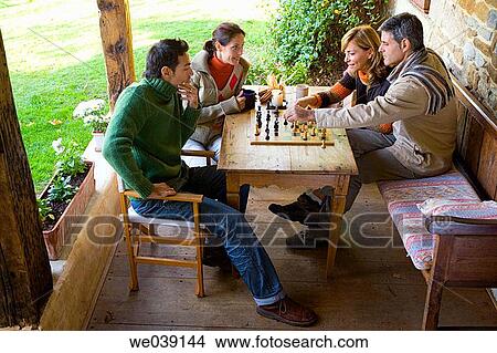Picture - Board game, chess, autumn. Fotosearch