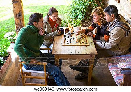 Board game, chess, autumn View Large Photo Image Stock Image - Board game, chess, autumn. Fotosearch