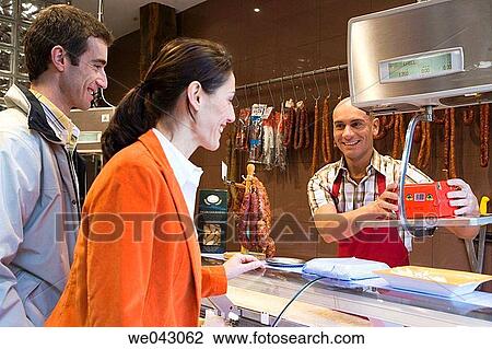 butcher, buying, buy, Butcher's shop, 30's View Large Photo Image Stock Image - butcher, buying, buy, Butcher's shop, 30's. Fotosearch