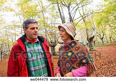 Stock Photo - calm, chat, autumn. Fotosearch