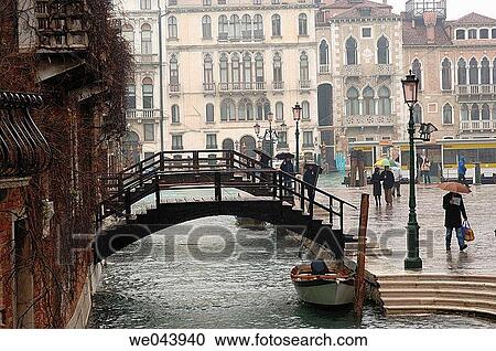 Stock Image - Canal, Venice. Veneto, Italy. Fotosearch