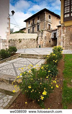Stock Photo - Casa de los Marqueses de Gazta±aga, Llanes, Asturias, Espa±a. Fotosearch