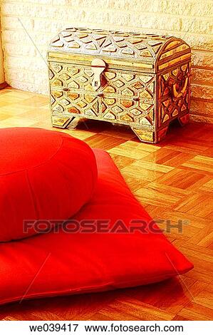 case, chest, concept, cushion, decoration View Large Photo Image Stock Photo - case, chest, concept, cushion, decoration. Fotosearch