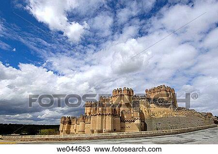 Castle of Coca (14th century). Segovia province, Castilla-Le? n, Spain View Large Photo Image Stock Image - Castle of Coca (14th century). Segovia province, Castilla-Le? n, Spain. Fotosearch