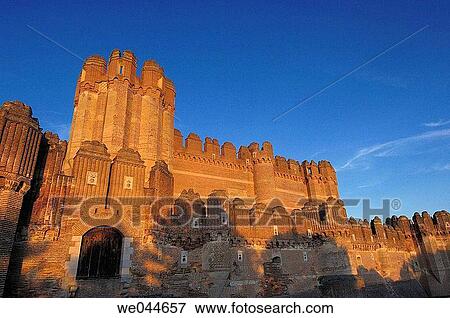 Castle of Coca (14th century). Segovia province, Castilla-Le? n, Spain View Large Photo Image Stock Photo - Castle of Coca (14th century). Segovia province, Castilla-Le? n, Spain. Fotosearch