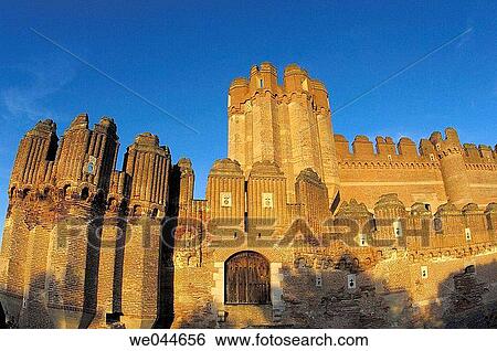 Castle of Coca (14th century). Segovia province, Castilla-Le? n, Spain View Large Photo Image Stock Photograph - Castle of Coca (14th century). Segovia province, Castilla-Le? n, Spain. Fotosearch