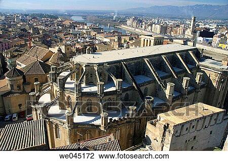 Stock Image - Cathedral, Tortosa. Tarragona province, Catalonia, Spain. Fotosearch