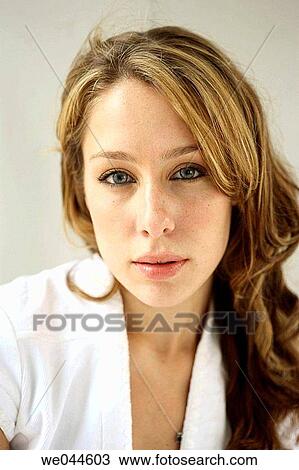 Caucasian woman looking into camera View Large Photo Image Stock Image - Caucasian woman looking into camera. Fotosearch