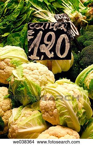 Cauliflowers at La Boquer? a market, Barcelona. Catalonia, Spain View Large Photo Image Picture - Cauliflowers at La Boquer? a market, Barcelona. Catalonia, Spain. Fotosearch