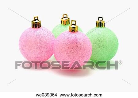 Christmas ornaments with dropout background View Large Photo Image Picture - Christmas ornaments with dropout background. Fotosearch
