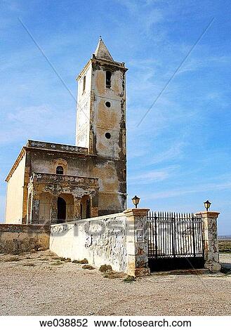 Church in Salinas del Cabo de Gata, Almeria. Andalucia. Spain. View Large Photo Image Stock Image - Church in Salinas del Cabo de Gata, Almeria. Andalucia. Spain.. Fotosearch
