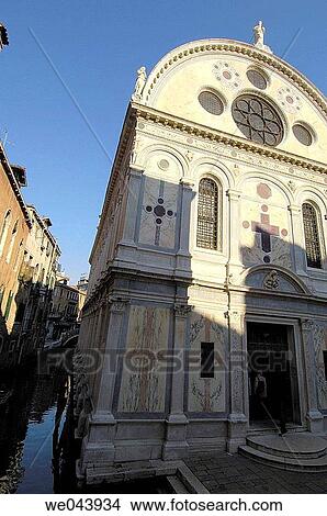 Church of Santa Maria dei Miracoli (1481-1489) by Pietro Lombardo, Venice. Veneto, Italy View Large Photo Image Picture - Church of Santa Maria dei Miracoli (1481-1489) by Pietro Lombardo, Venice. Veneto, Italy. Fotosearch