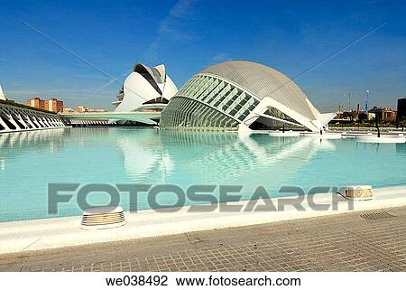 City of Arts and Sciences by S. Calatrava. Valencia, Comunidad Valenciana, Spain View Large Photo Image Stock Image - City of Arts and Sciences by S. Calatrava. Valencia, Comunidad Valenciana, Spain. Fotosearch