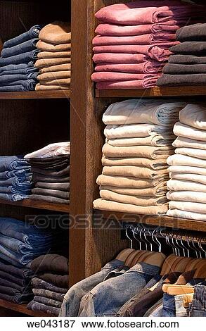 clothes, concept, commerce, Clothing store, arrangement View Large Photo Image Stock Photo - clothes, concept, commerce, Clothing store, arrangement. Fotosearch