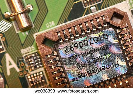 Computer motherboard BIOS chip. View Large Photo Image Stock Image - Computer motherboard BIOS chip.. Fotosearch