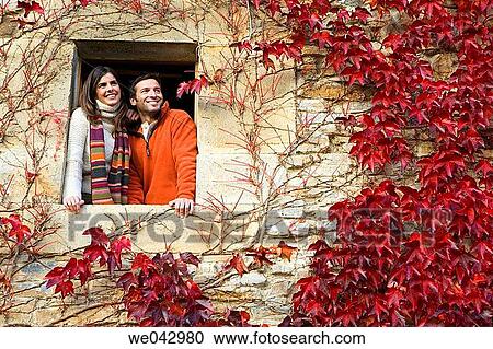 contemporary, cottage, autumn View Large Photo Image Stock Image - contemporary, cottage, autumn. Fotosearch