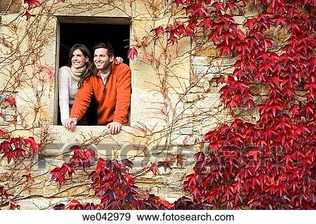 contemporary, cottage, autumn View Large Photo Image Stock Photo - contemporary, cottage, autumn. Fotosearch