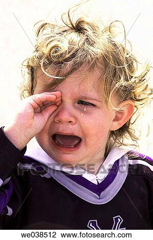 Stock Image - Crying toddler. Fotosearch