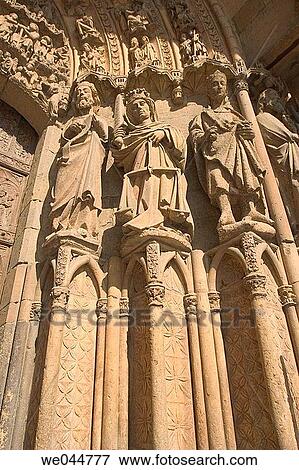 Detail, fa? ade of Gothic cathedral (13th century), Le? n. Castilla-Le? n, Spain View Large Photo Image Stock Photo - Detail, fa? ade of Gothic cathedral (13th century), Le? n. Castilla-Le? n, Spain. Fotosearch