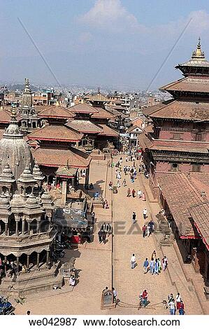 Durbar Square. Patan. Nepal, Asia View Large Photo Image Stock Photo - Durbar Square. Patan. Nepal, Asia. Fotosearch