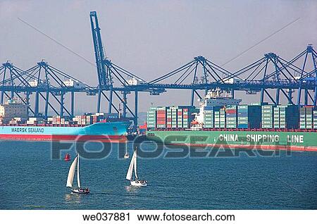 England, Essex, Felixstowe port View Large Photo Image Stock Image - England, Essex, Felixstowe port. Fotosearch