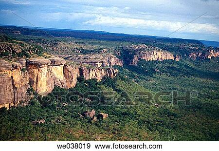 Escarpment bordering Kakadu National Park, World Heritage Area, Tourism, Australia. View Large Photo Image Stock Photo - Escarpment bordering Kakadu National Park, World Heritage Area, Tourism, Australia.. Fotosearch