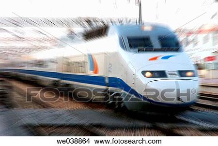 Euromed train. Sagunt. Valencia province, Spain. View Large Photo Image Picture - Euromed train. Sagunt. Valencia province, Spain.. Fotosearch