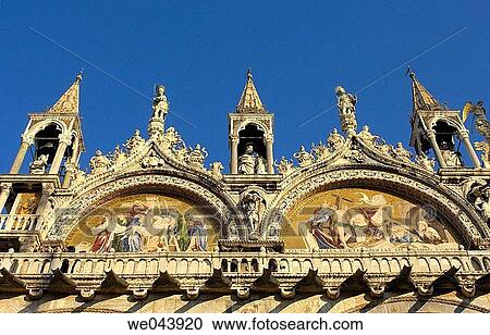 Fa? ade detail of St. Mark's basilica, Venice. Veneto, Italy View Large Photo Image Stock Image - Fa? ade detail of St. Mark's basilica, Venice. Veneto, Italy. Fotosearch