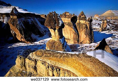 Fairy chimneys, Pasabagi, Devrent Valley, Zelve. Cappadocia, Turkey View Large Photo Image Stock Photo - Fairy chimneys, Pasabagi, Devrent Valley, Zelve. Cappadocia, Turkey. Fotosearch