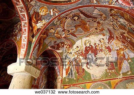 Frescoes in the? arikli kilise (Church of Sandals) at Goreme Open Air Museum. Cappadocia, Turkey View Large Photo Image Stock Image - Frescoes in the? arikli kilise (Church of Sandals) at Goreme Open Air Museum. Cappadocia, Turkey. Fotosearch