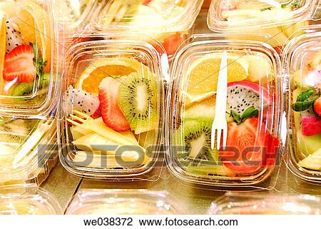 Fruit salads at La Boquer? a market, Barcelona. Catalonia, Spain View Large Photo Image Stock Image - Fruit salads at La Boquer? a market, Barcelona. Catalonia, Spain. Fotosearch