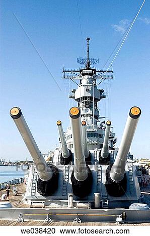 Guns, USS Missouri battleship, Pearl Harbor, Oahu, Hawaii View Large Photo Image Stock Image - Guns, USS Missouri battleship, Pearl Harbor, Oahu, Hawaii. Fotosearch