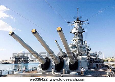 Guns, USS Missouri battleship, Pearl Harbor, Oahu, Hawaii View Large Photo Image Stock Image - Guns, USS Missouri battleship, Pearl Harbor, Oahu, Hawaii. Fotosearch