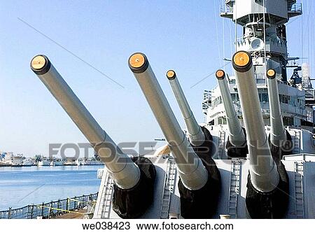 Guns, USS Missouri battleship, Pearl Harbor, Oahu, Hawaii View Large Photo Image Stock Image - Guns, USS Missouri battleship, Pearl Harbor, Oahu, Hawaii. Fotosearch