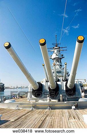 Guns, USS Missouri battleship, Pearl Harbor, Oahu, Hawaii View Large Photo Image Stock Photo - Guns, USS Missouri battleship, Pearl Harbor, Oahu, Hawaii. Fotosearch