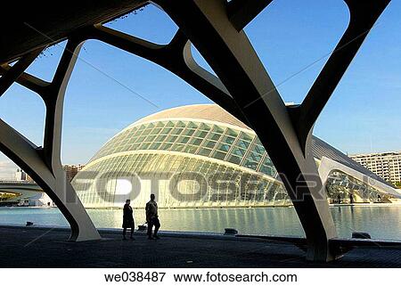 Hemisferic (planetarium and cinema), City of Arts and Sciences by S. Calatrava. Valencia, Comunidad Valenciana, Spain View Large Photo Image Stock Photo - Hemisferic (planetarium and cinema), City of Arts and Sciences by S. Calatrava. Valencia, Comunidad Valenciana, Spain. Fotosearch