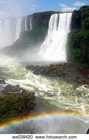 Iguazu Waterfalls, Iguaz· National Park. Argentina-Brazil border View Large Photo Image Stock Image - Iguazu Waterfalls, Iguaz· National Park. Argentina-Brazil border. Fotosearch
