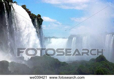 Iguazu Waterfalls, Iguaz· National Park. Argentina-Brazil border View Large Photo Image Stock Image - Iguazu Waterfalls, Iguaz· National Park. Argentina-Brazil border. Fotosearch