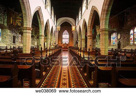 Interior of the protestant cathedral of St Columb? s, the oldest in Europe (1633). Derry. Northern Ireland. View Large Photo Image Stock Photo - Interior of the protestant cathedral of St Columb? s, the oldest in Europe (1633). Derry. Northern Ireland.. Fotosearch