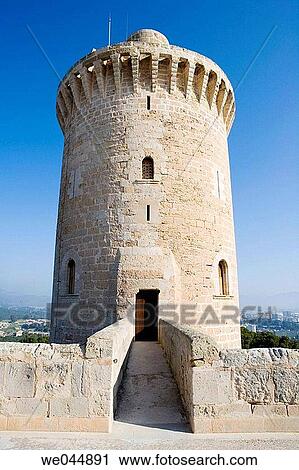 Keep of Bellver castle, Palma de Mallorca. Majorca, Balearic Islands. Spain View Large Photo Image Stock Image - Keep of Bellver castle, Palma de Mallorca. Majorca, Balearic Islands. Spain. Fotosearch