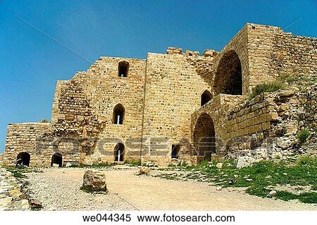 Kerak fortified castle built by French crusaders in the 1140? s. Jordan View Large Photo Image Stock Photography - Kerak fortified castle built by French crusaders in the 1140? s. Jordan. Fotosearch