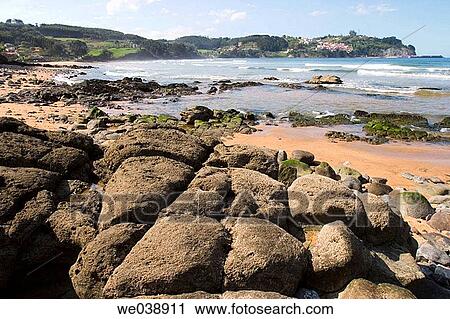La Griega beach, Colunga. Asturias, Spain View Large Photo Image Stock Image - La Griega beach, Colunga. Asturias, Spain. Fotosearch