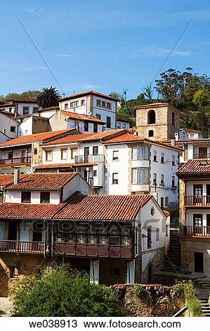 Stock Image - Lastres. Colunga, Asturias, Spain. Fotosearch