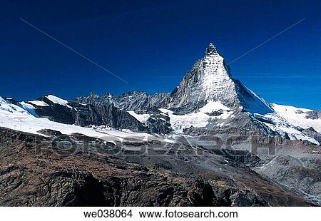 Matterhorn. Mt. Cervin (4478m). Alps. View from the Gomegrat. In the morning. Wallis. Switzerland. View Large Photo Image Picture - Matterhorn. Mt. Cervin (4478m). Alps. View from the Gomegrat. In the morning. Wallis. Switzerland.. Fotosearch